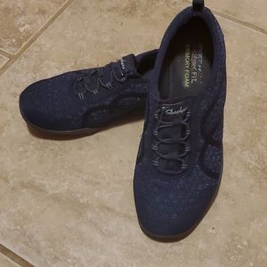 Sketchers Blue Slide On Shoes